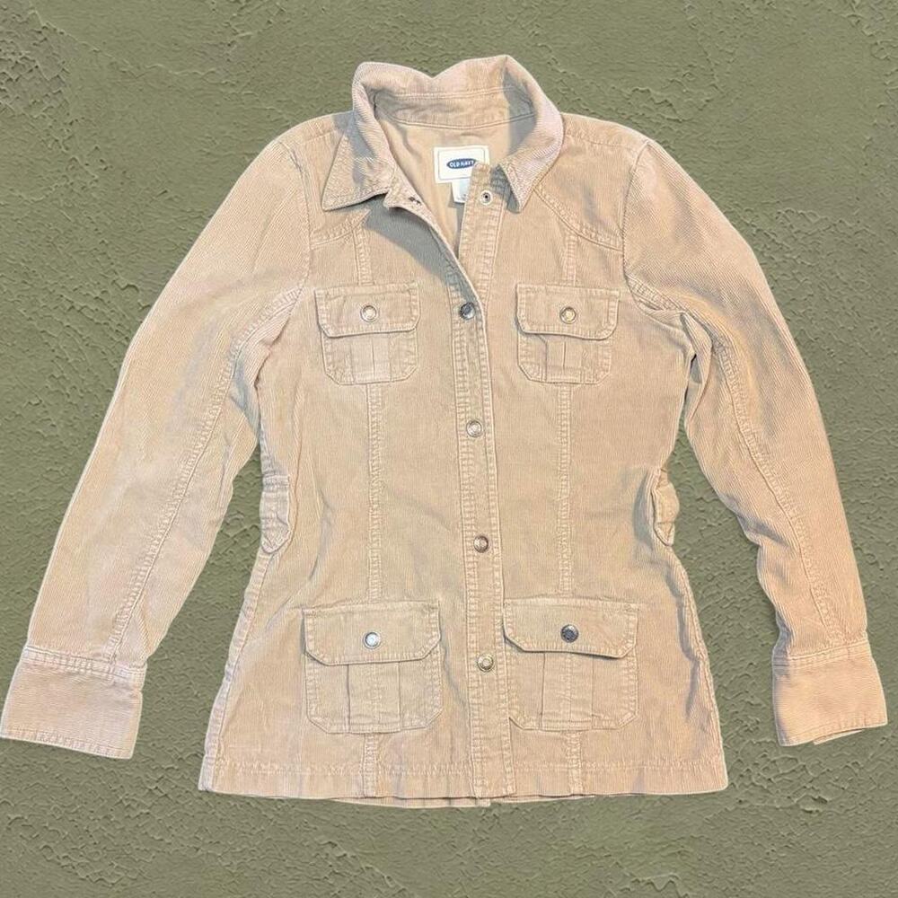 Old navy tan corduroy utility jacket